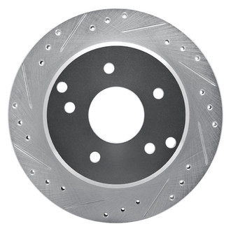 R1 Concepts® - eLINE™ Drilled and Slotted 1-Piece Rear Driver Side Brake Rotor