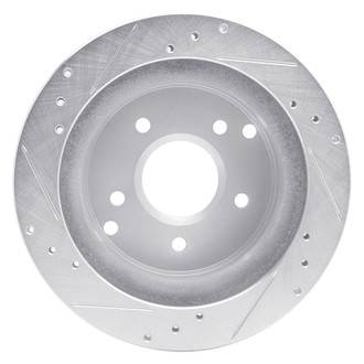 R1 Concepts® - eLINE™ Drilled and Slotted 1-Piece Rear Passenger Side Brake Rotor