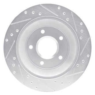 R1 Concepts® - eLINE™ Drilled and Slotted 1-Piece Front Driver Side Brake Rotor