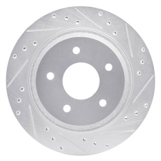 R1 Concepts® - eLINE™ Drilled and Slotted 1-Piece Front Passenger Side Brake Rotor
