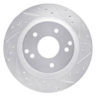 R1 Concepts® - eLINE™ Drilled and Slotted 1-Piece Rear Passenger Side Brake Rotor