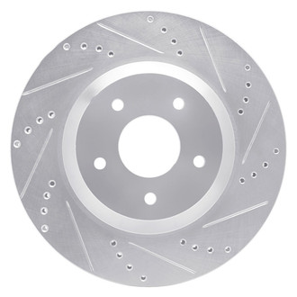 R1 Concepts® - eLINE™ Drilled and Slotted 1-Piece Front Driver Side Brake Rotor