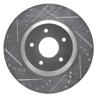 R1 Concepts® - eLINE™ Drilled and Slotted 1-Piece Front Passenger Side Brake Rotor