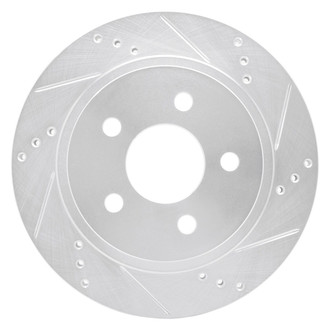 R1 Concepts® - eLINE™ Drilled and Slotted 1-Piece Rear Passenger Side Brake Rotor