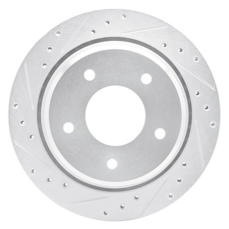 R1 Concepts® - eLINE™ Drilled and Slotted 1-Piece Rear Driver Side Brake Rotor