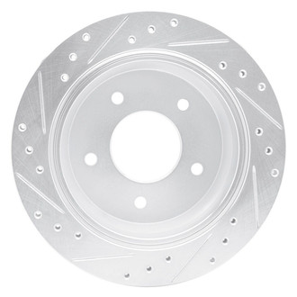 R1 Concepts® - eLINE™ Drilled and Slotted 1-Piece Rear Passenger Side Brake Rotor