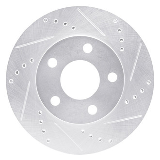 R1 Concepts® - eLINE™ Drilled and Slotted 1-Piece Front Passenger Side Brake Rotor