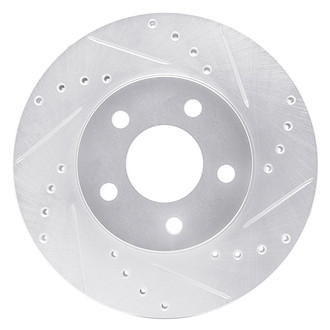 R1 Concepts® - eLINE™ Drilled and Slotted 1-Piece Front Passenger Side Brake Rotor