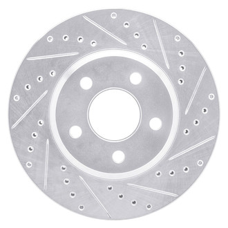 R1 Concepts® - eLINE™ Drilled and Slotted 1-Piece Front Passenger Side Brake Rotor