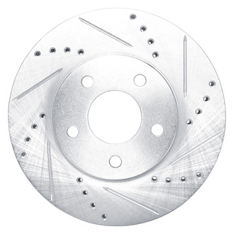 R1 Concepts® - eLINE™ Drilled and Slotted 1-Piece Front Passenger Side Brake Rotor
