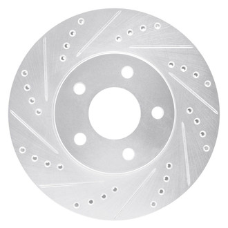 R1 Concepts® - eLINE™ Drilled and Slotted 1-Piece Front Driver Side Brake Rotor