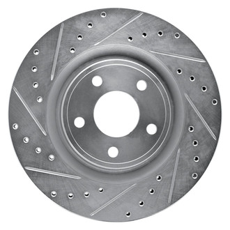R1 Concepts® - eLINE™ Drilled and Slotted 1-Piece Front Driver Side Brake Rotor