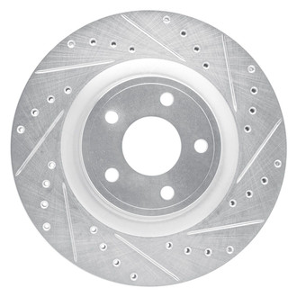 R1 Concepts® - eLINE™ Drilled and Slotted 1-Piece Front Passenger Side Brake Rotor