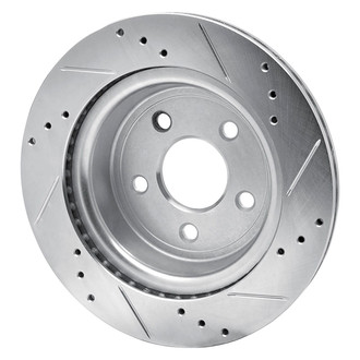 R1 Concepts® - eLINE™ Drilled and Slotted 1-Piece Rear Driver Side Brake Rotor