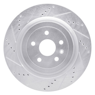 R1 Concepts® - eLINE™ Drilled and Slotted 1-Piece Rear Driver Side Brake Rotor
