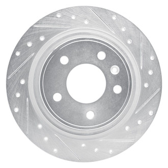 R1 Concepts® - eLINE™ Drilled and Slotted 1-Piece Rear Passenger Side Brake Rotor