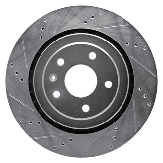 R1 Concepts® - eLINE™ Drilled and Slotted 1-Piece Rear Driver Side Brake Rotor