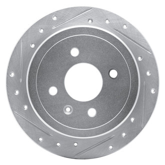 R1 Concepts® - eLINE™ Drilled and Slotted 1-Piece Rear Driver Side Brake Rotor