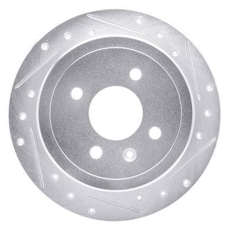 R1 Concepts® - eLINE™ Drilled and Slotted 1-Piece Rear Passenger Side Brake Rotor