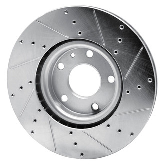 R1 Concepts® - eLINE™ Drilled and Slotted 1-Piece Front Driver Side Brake Rotor