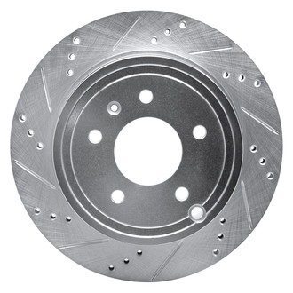 R1 Concepts® - eLINE™ Drilled and Slotted 1-Piece Rear Driver Side Brake Rotor