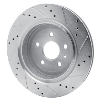 R1 Concepts® - eLINE™ Drilled and Slotted 1-Piece Rear Driver Side Brake Rotor