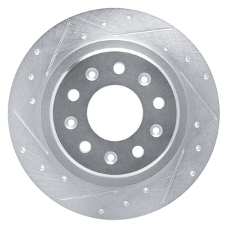 R1 Concepts® - eLINE™ Drilled and Slotted 1-Piece Rear Driver Side Brake Rotor