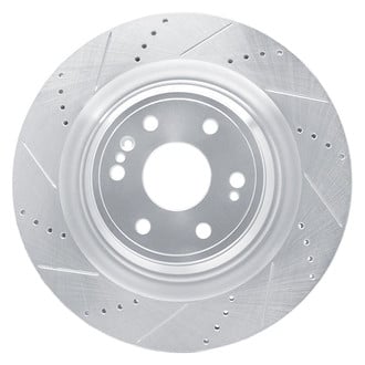 R1 Concepts® - eLINE™ Drilled and Slotted 1-Piece Front Driver Side Brake Rotor