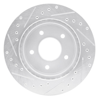 R1 Concepts® - eLINE™ Drilled and Slotted 1-Piece Front Passenger Side Brake Rotor