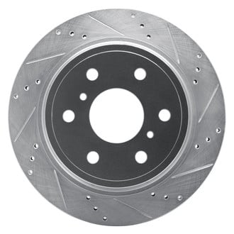 R1 Concepts® - eLINE™ Drilled and Slotted 1-Piece Rear Passenger Side Brake Rotor