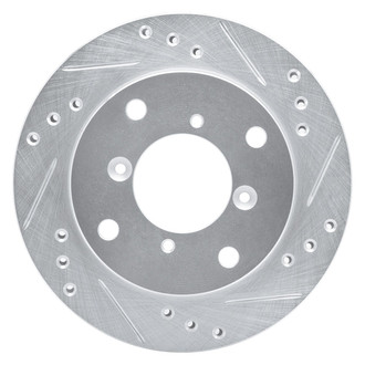 R1 Concepts® - eLINE™ Drilled and Slotted 1-Piece Front Passenger Side Brake Rotor