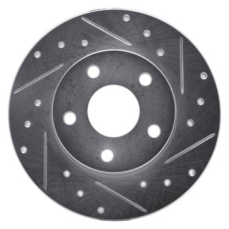 R1 Concepts® - eLINE™ Drilled and Slotted 1-Piece Rear Passenger Side Brake Rotor