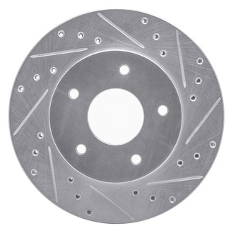 R1 Concepts® - eLINE™ Drilled and Slotted 1-Piece Rear Passenger Side Brake Rotor