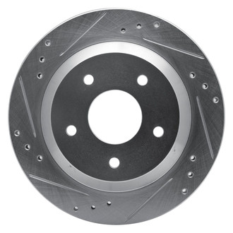 R1 Concepts® - eLINE™ Drilled and Slotted 1-Piece Rear Driver Side Brake Rotor