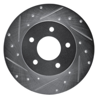 R1 Concepts® - eLINE™ Drilled and Slotted 1-Piece Rear Driver Side Brake Rotor