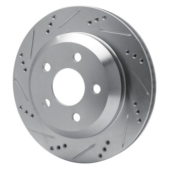 R1 Concepts® - eLINE™ Drilled and Slotted 1-Piece Rear Driver Side Brake Rotor