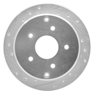 R1 Concepts® - eLINE™ Drilled and Slotted 1-Piece Rear Driver Side Brake Rotor