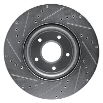 R1 Concepts® - eLINE™ Drilled and Slotted 1-Piece Front Passenger Side Brake Rotor