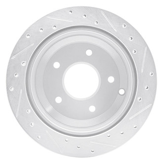 R1 Concepts® - eLINE™ Drilled and Slotted 1-Piece Rear Driver Side Brake Rotor
