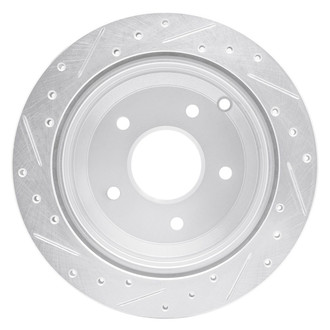 R1 Concepts® - eLINE™ Drilled and Slotted 1-Piece Rear Passenger Side Brake Rotor