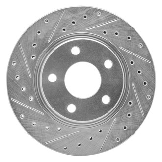 R1 Concepts® - eLINE™ Drilled and Slotted 1-Piece Front Driver Side Brake Rotor