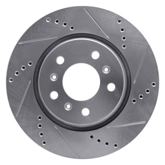 R1 Concepts® - eLINE™ Drilled and Slotted 1-Piece Front Passenger Side Brake Rotor