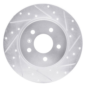 R1 Concepts® - eLINE™ Drilled and Slotted 1-Piece Rear Passenger Side Brake Rotor