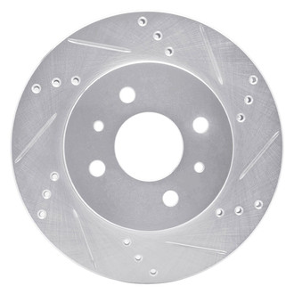 R1 Concepts® - eLINE™ Drilled and Slotted 1-Piece Front Passenger Side Brake Rotor