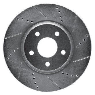 R1 Concepts® - eLINE™ Drilled and Slotted 1-Piece Front Passenger Side Brake Rotor