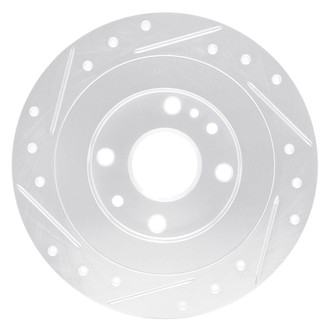 R1 Concepts® - eLINE™ Drilled and Slotted 1-Piece Rear Passenger Side Brake Rotor
