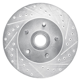 R1 Concepts® - eLINE™ Drilled and Slotted 1-Piece Front Passenger Side Brake Rotor