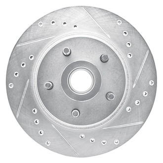 R1 Concepts® - eLINE™ Drilled and Slotted 1-Piece Front Passenger Side Brake Rotor