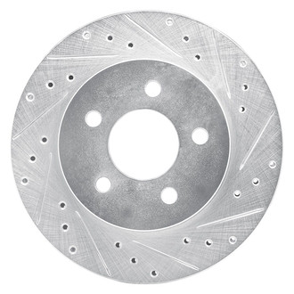 R1 Concepts® - eLINE™ Drilled and Slotted 1-Piece Rear Passenger Side Brake Rotor