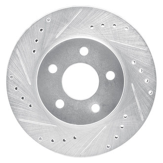 R1 Concepts® - eLINE™ Drilled and Slotted 1-Piece Front Driver Side Brake Rotor